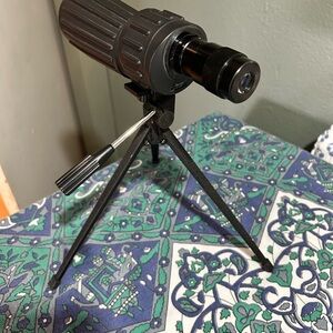 Compact Black Monocular with Tripod